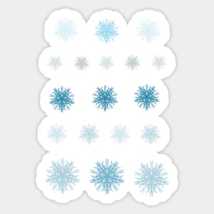 Seasonal Holiday Snowflake Pattern Sticker